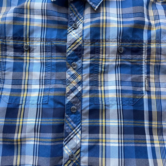 Eddie Bauer short sleeve plaid button down shirt - Picture 2 of 5